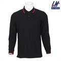 KILOMETER Polo Neck Full Sleeve T Shirt For Men P1011 Black