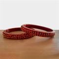 Red Crystals Bangles (Set of 2)