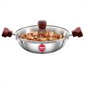 Hawkins Stainless Steel Deep Fry Pan With Glass Lid Induction Compatible (SSD25G)