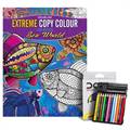 Dreamland Extreme Copy Colour for Adults Sea World (Coloring Book) & DOMS Half Size Color Pencils  (12 Shades)