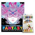 Dreamland Adult Coloring Book Fantasy & DOMS Full-size Color Pencils (12 Shades)