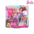 Barbie Dreamtopia Dress Up Doll Gift Set, 12.5-inch, Blonde with 3 Fashions (GJK40)