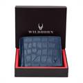 WildHorn Nepal Genuine Leather Wallet (WH 1173 Blue Croco)