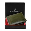 WildHorn Nepal Genuine Leather Wallet (WH 1173 Green Crunch)