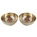 White Golden Brass Bowl Set Medium -10.1×4.5 cm ( Set of 2 ) | Kasha Kachaura