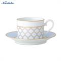 Noritake Eternal Palace Tea Cup and Saucer - Ice - with Gift Box