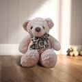 Candyfloss Pink Hallmark Teddy with White Ribbon (2.5 ft)