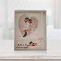 Love White LED Single Photo Frame (7.5 in x 9.5 in)