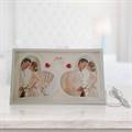 Love White LED Double Photo Frame (14.2 in x 8.5 in)