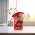 Valentine's Day Mug with Red and White Carnations