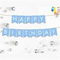 Light Blue & White Polka Dots Birthday Banner 