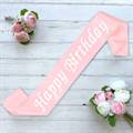 Light Pink Birthday Sash - Type A