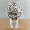 White Artificial Cherry Blossoms in a Vase