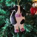 Felt Cow Christmas Decoration