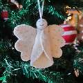 Felt White Angel with Butterfly Wings Christmas Tree Decoration