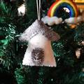 Felt Gray & White Gnome Home Christmas Decoration
