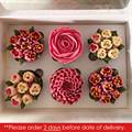 Ministry of Cupcakes - Box of 6 - Baker Miller Pink Flowers