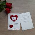 Be My Valentine Embroidered Card with Roses