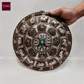 Bajra Mandala Fine Chocosilver 12″