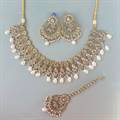 Premium Quality Reverse American Diamond Neckpiece Set (31996/32)