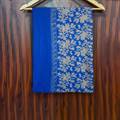 Egyptian Blue Cashmere Shawl with Golden Zari Embroidery