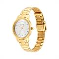 Sonata Classic Gold Silver Dial Metal Strap Watch for Women 8178YM01