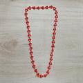 Red Beaded Loop Potey Necklace