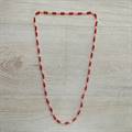 Red and White Delicate Potey Necklace