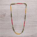 Black, Yellow, and Red Potey Necklace
