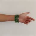 Bright Green Stone Detailed Bangles (Set of 4)