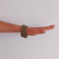 Moss Green Bangles with Stone Detailing (Set of 4)