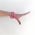Red and White Layered Bangles (Set of 2)