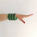 Dark Green Triple-Layered Glass Bangles (Set of 16)