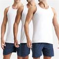 Jockey Super Combed Cotton Round Neck Sleeveless Vest - White (Pack of 3) #8820