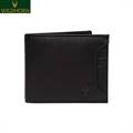 WildHorn Black Genuine Leather Wallet For Men - WH1251 | Black Solid Leather Wallet For Men | Black Purse For Men