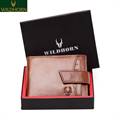 WildHorn Nepal 100% Genuine Soft Leather Tan Men's Wallet (WH272 TAN Crunch White Stiching)