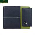 WildHorn Nepal RFID Protected Genuine Leather Wallet for Men (WH500-NAVY&GRN)