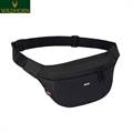 WILDHORN 2.4L Waist Bag for Unisex I Headphone Hole I Ultra Strong Stitching, Sturdy Zippers, Waterproof, Fanny Pack for Hiking Travel Camping Running Sports with Adjustable Strap (Black)