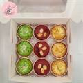 Sweet Sprinkles Flavor Fusion Muffin Box-Red Velvet, Matcha & Vanilla