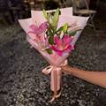 Blooming Pink Lily Charm Bouquet
