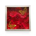 Red Papercraft Flower Box with Butterfly Accent