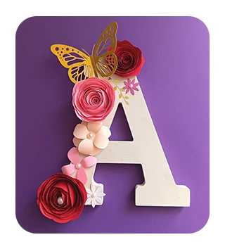 Letter Floral Decor