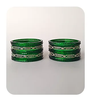 Green and Multicolor Bangles